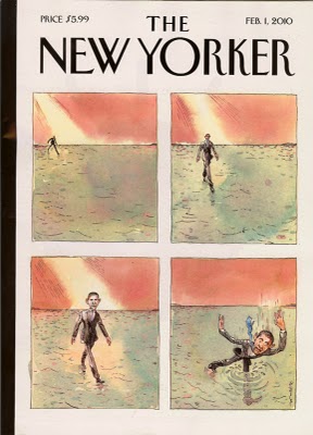 new yorker cover obama walking on water